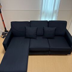 LOWYA 3人掛けカウチソファ クッション付きの画像
