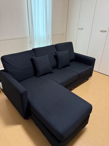 LOWYA 3人掛けカウチソファ クッション付き