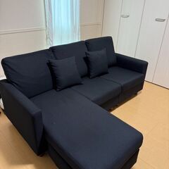 LOWYA 3人掛けカウチソファ クッション付きの画像