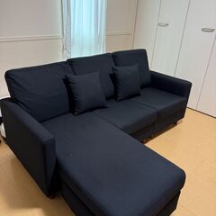 LOWYA 3人掛けカウチソファ クッション付きの画像