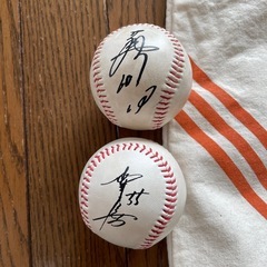 ジャイアンツ　トートバッグとサインボールの画像