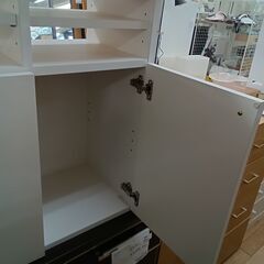 ★ジモティ割あり★  収納棚 ホワイト H64×D33×W90 クリーニング済み TK7769の画像