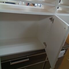 ★ジモティ割あり★  収納棚 ホワイト H64×D33×W90 クリーニング済み TK7769の画像