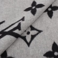 ルイヴィトン M71040 レイキャビック マフラー カシミヤ 黒灰の画像