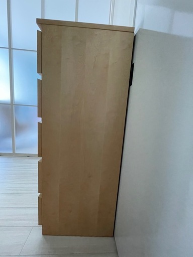 IKEAイケア引き出しMALMガラストップキャビネット チェスト MALM
