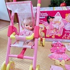 メルちゃん　人形　ベビーカー　おしょくじ＆はみがきセット　洋服などの画像