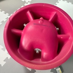 バンボ　ベビーチェア　ベルト付き　ピンク　中古の画像