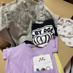 70-90cm Tシャツ 帽子 ブルマ ショートパンツ カーディガン サロペット パンツ トップス まとめ売り の画像