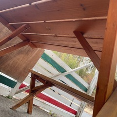 ガーデニングテーブルセット／テーブル①ベンチ②の画像