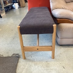 12/25まで店頭商品一部を除き半額クリスマスSALE!!開催中 　M2512-181 ダイニング チェア ベンチ ブラウン キズ汚れ有りの画像