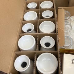 　ガラス製取っ手付きジョッキ複数　おちょこ　ケースセットの画像