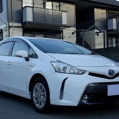 車検満タン 27年式 プリウスα 後期 実走64600km ナビ TV バックモニター スマートキー ETC スマートルームミラー 前後ドライブレコーダーの画像