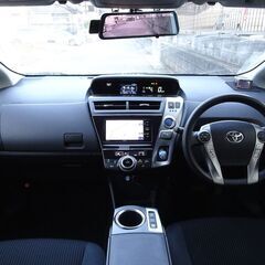 車検満タン 27年式 プリウスα 後期 実走64600km ナビ TV バックモニター スマートキー ETC スマートルームミラー 前後ドライブレコーダーの画像