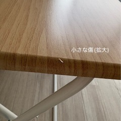 折りたたみデスク｜木目調テーブル｜省スペース・状態良好の画像