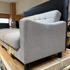 配達可【2人掛けソファ】【グレー】クリーニング済み【管理番号1220】野の画像