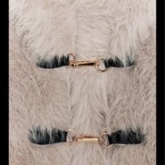 ZARA ショートフェイクファーコート　トグルボタンの画像
