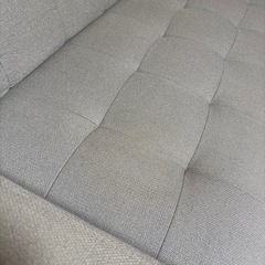 【0円】グレー　2人用ソファ　の画像
