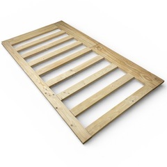 【セット】パイン材 ベッドフレーム ＋ マットレス / シングルサイズの画像