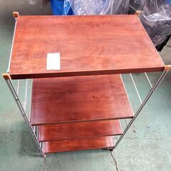 棚　スチールユニットシェルフ　中古品　木製棚板４段　⑥ 　引き取りまたは近隣配送可（実費）の画像