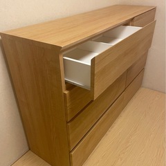 ニトリ　ローチェスト(クエス 140-4LC LBRの画像