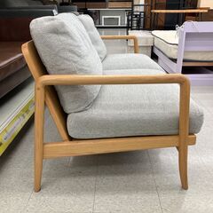 KEYUCA (ケユカ) 2.5人掛けソファー 幅:約150㎝ ナチュラル×グレー LIFⅡの画像