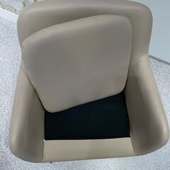 ダイニングチェア 肘付き レザー 3脚セットの画像