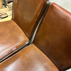 ヴィンテージチェア　レトロ 洋風チェア 6脚まとめて　本革 木製の画像
