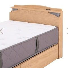 ダブルベッドフレーム＋ダブルベッドマットのセットの画像