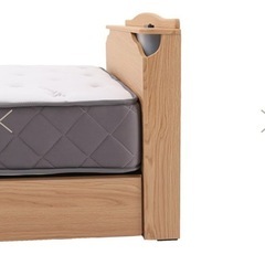 ダブルベッドフレーム＋ダブルベッドマットのセットの画像