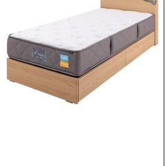 ダブルベッドフレーム＋ダブルベッドマットのセットの画像