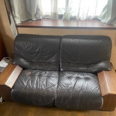 牛革　本革　レザー　ソファの画像