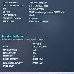 💻 DELL Latitude 3520【第11世代 i5／16GB】15.6インチ FHD テンキー付 ノートPC 670の画像