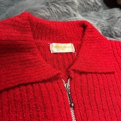 セーター　赤　ニット　　Mサイズの画像