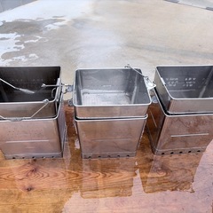 ステンレス製 バケツ 6個の画像