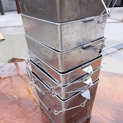 ステンレス製 バケツ 6個の画像