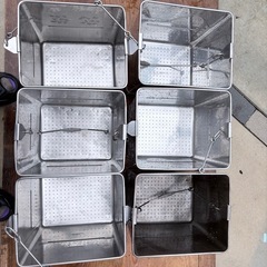 ステンレス製 バケツ 6個の画像