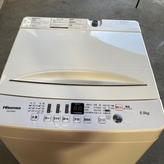 洗濯機　ハイセンス　5.5キロ　2020年製の画像