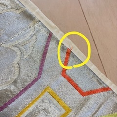 袋帯、銀に大柄の花模様の画像