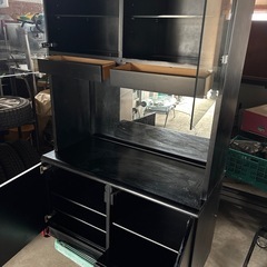 ●キャビネットTV台　照明付き●ブラックの画像