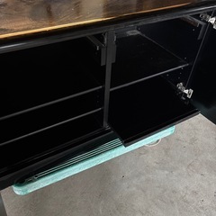 ●キャビネットTV台　照明付き●ブラックの画像