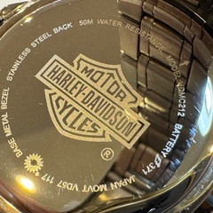 D7064【ハーレーダビッドソン】クロノグラフ 腕時計 稼働品の画像