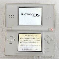 任天堂 ニンテンドー DS Lite USG-001 クリスタルホワイト ワンセグ受信アダプタ DSテレビ NTR-016 受信確認済み 2点セット☆札幌市 白石店 の画像