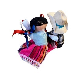 made in Mexco ケレタロ カウボーイと女性ドールセットの画像