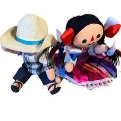 made in Mexco ケレタロ カウボーイと女性ドールセットの画像