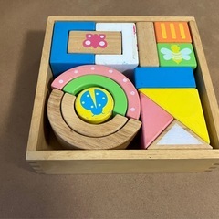 ［知育］木製カラフルブロックセットの画像