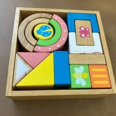 ［知育］木製カラフルブロックセットの画像