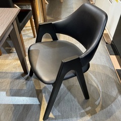 配達可【ダイニングテーブル2人用】【ダークブラウン】クリーニング済み【管理番号1220】知の画像