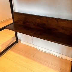 ラック付きデスク　ウォールナット　ヴィンテージの画像