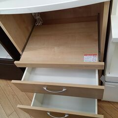 ★リユースのサカイつくば店★TK7771  レンジ台 ナチュラル H175×D46×W59 クリーニング済みの画像