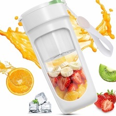 新品未使用品✨充電式ポータブルミキサー｜氷OK・340ml｜ホワイトベージュの画像